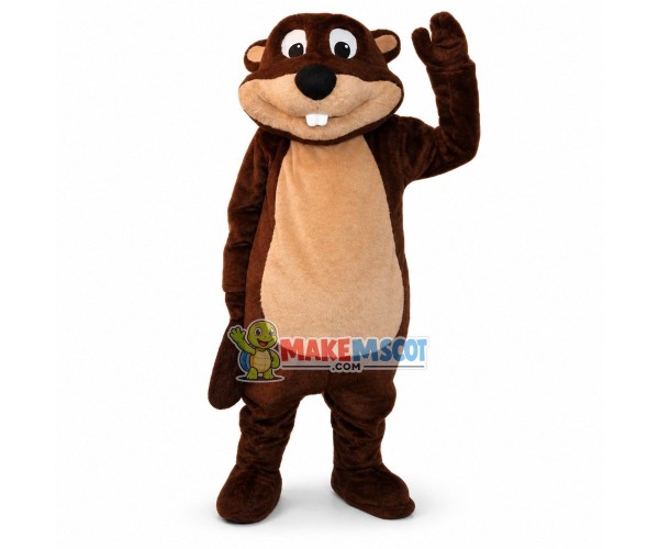 Cowardly Beaver Mascot Adult Costume