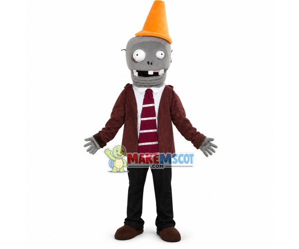 Conehead Zombie Mascot Costume Conehead Zombie Mascot Costume