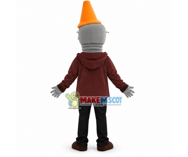 Conehead Zombie Mascot Costume Conehead Zombie Mascot Costume