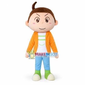 Shy Boy Mascot Costume