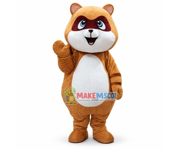 Lovely Fat Cartoon Brown Raccoon Mascot Costume Lovely Fat Cartoon Brown Raccoon Mascot Costume