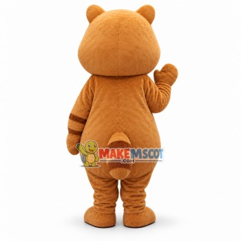Lovely Fat Cartoon Brown Raccoon Mascot Costume Lovely Fat Cartoon Brown Raccoon Mascot Costume