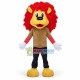 Red Haired Lion Man Cartoon Mascot Costume Red Haired Lion Man Cartoon Mascot Costume