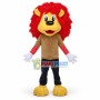 Red Haired Lion Man Cartoon Mascot Costume