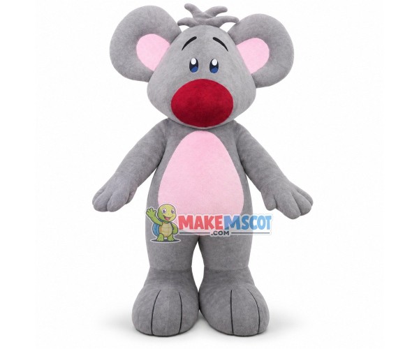 Adult Cartoon Koala With Red Nose Mascot Costume Adult Cartoon Koala With Red Nose Mascot Costume