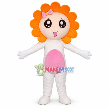 Cute Girl Sun Cartoon Mascot Costume Cute Girl Sun Cartoon Mascot Costume