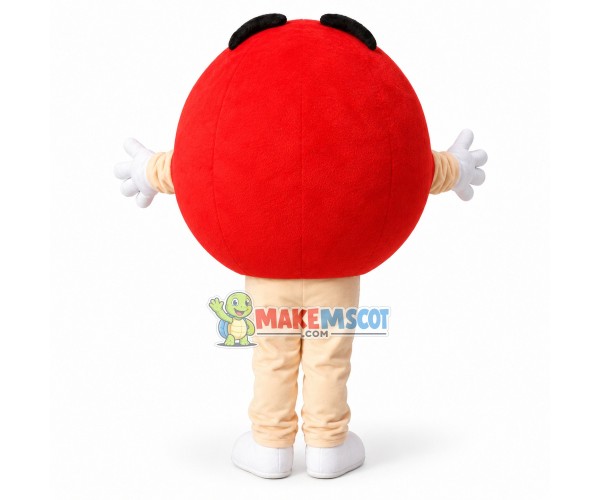 Funny Cartoon Red Chocolate Bean Mascot Costume Funny Cartoon Red Chocolate Bean Mascot Costume