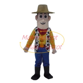 Optimistic Sheriff Woody Mascot Costume Optimistic Sheriff Woody Mascot Costume
