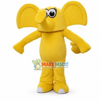 Cartoon Yellow Elephant Lightweight Mascot Costume Cartoon Yellow Elephant Lightweight Mascot Costume