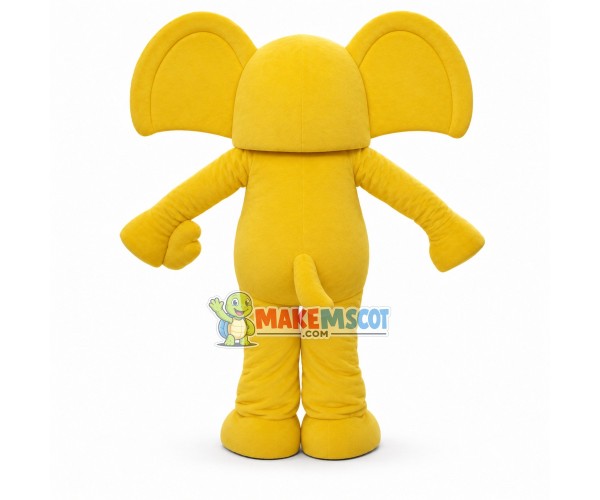 Cartoon Yellow Elephant Lightweight Mascot Costume Cartoon Yellow Elephant Lightweight Mascot Costume