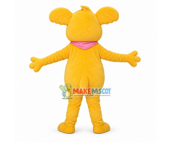 Adult Cartoon Golden Bear Mascot Costume 
