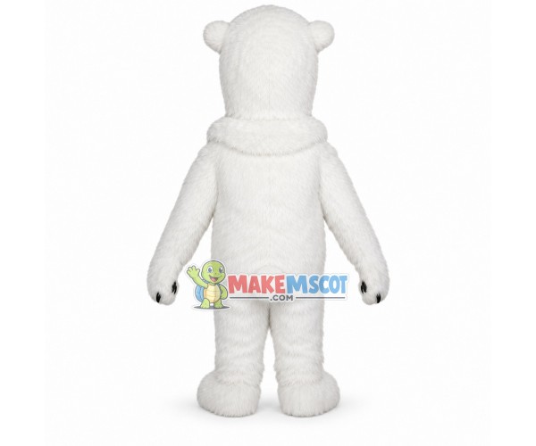 Real Life Furry Polar Bear Mascot Costume 
