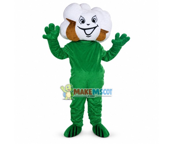 Cartoon Cotton Head Man Mascot Costume Cartoon Cotton Head Man Mascot Costume