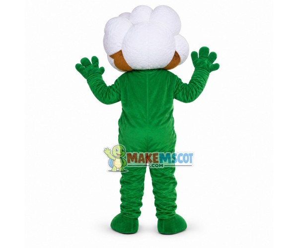 Cartoon Cotton Head Man Mascot Costume	