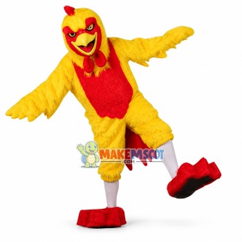 Adult Yellow Chicken Long Fur Mascot Costume Adult Yellow Chicken Long Fur Mascot Costume