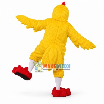 Adult Yellow Chicken Long Fur Mascot Costume Adult Yellow Chicken Long Fur Mascot Costume