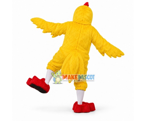 Adult Yellow Chicken Long Fur Mascot Costume Adult Yellow Chicken Long Fur Mascot Costume