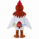 White Chicken With Brown Head Mascot Costume White Chicken With Brown Head Mascot Costume