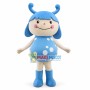 Cartoon Blue Ladybug Girl Mascot Costume