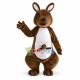 Mother Kangaroo With Baby Kangaroo In Pouch Mascot Costume 