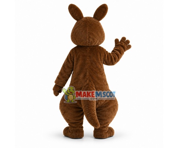 Mother Kangaroo With Baby Kangaroo In Pouch Mascot Costume 