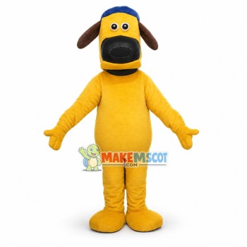Long-suffering Bitzer the Yellow Sheepdog Mascot Adult Costume Long-suffering Bitzer the Yellow Sheepdog Mascot Adult Costume
