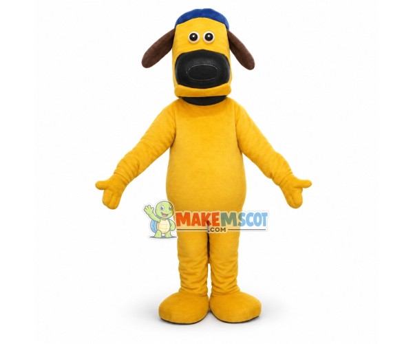Long-suffering Bitzer the Yellow Sheepdog Mascot Adult Costume 