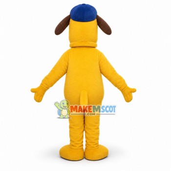 Long-suffering Bitzer the Yellow Sheepdog Mascot Adult Costume 