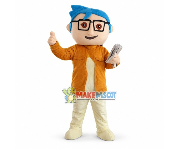 Blue-haired Teacher Mascot Costume Blue-haired Teacher Mascot Costume
