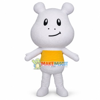 Clever Cartoon White Bear Mascot Costume Clever Cartoon White Bear Mascot Costume