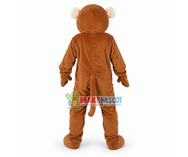 Lively Brown Monkey Mascot Costume 