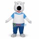 Simple Cartoon White Bear Mascot Costume Simple Cartoon White Bear Mascot Costume