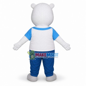 Simple Cartoon White Bear Mascot Costume Simple Cartoon White Bear Mascot Costume