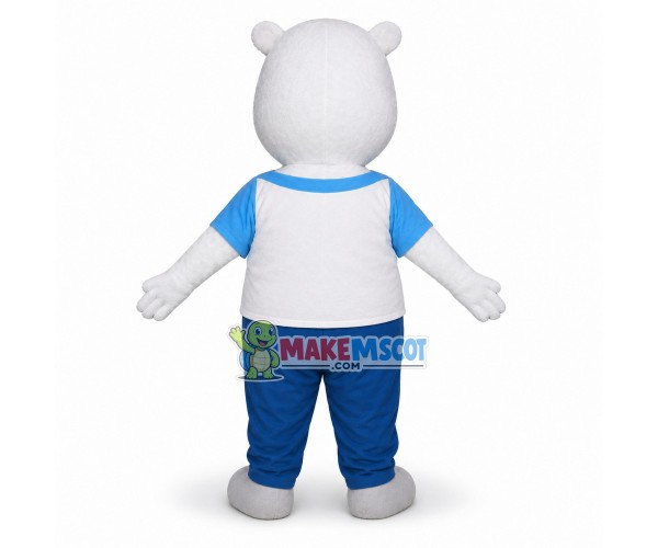 Simple Cartoon White Bear Mascot Costume Simple Cartoon White Bear Mascot Costume