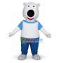 Simple Cartoon White Bear Mascot Costume