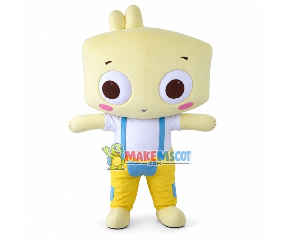 Square Head Bunny Cartoon Mascot Costume