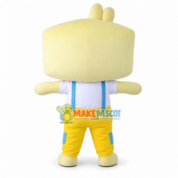 Square Head Bunny Cartoon Mascot Costume