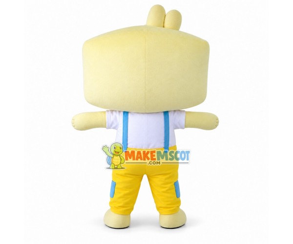 Square Head Bunny Cartoon Mascot Costume
