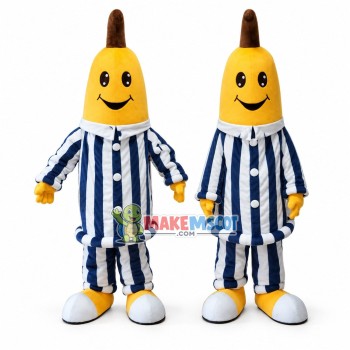 Deluxe Cartoon Banana In Pajamas Mascot Costume Deluxe Cartoon Banana In Pajamas Mascot Costume