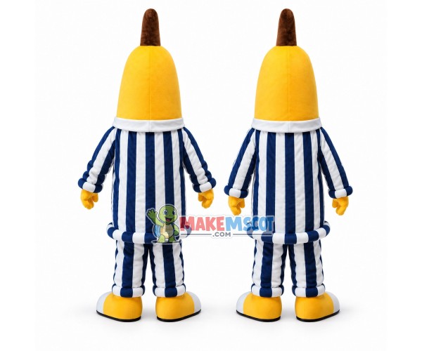 Deluxe Cartoon Banana In Pajamas Mascot Costume Deluxe Cartoon Banana In Pajamas Mascot Costume