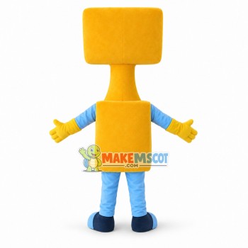 Simple Yellow Robot Mascot Costume Simple Yellow Robot Mascot Costume