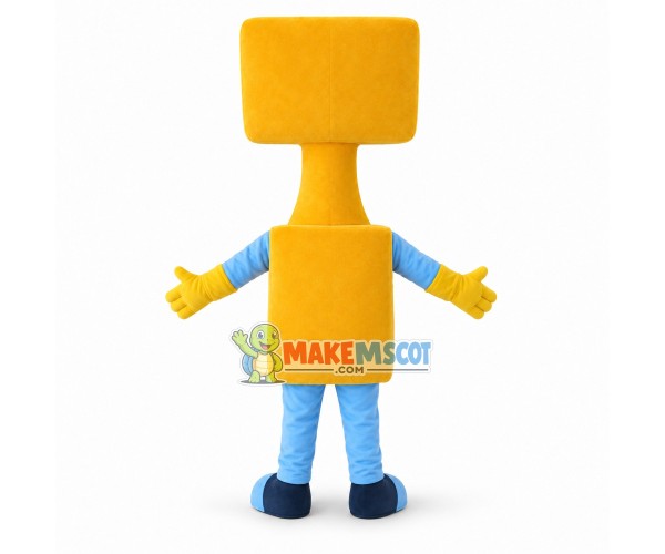 Simple Yellow Robot Mascot Costume Simple Yellow Robot Mascot Costume