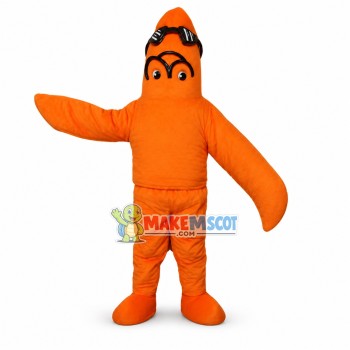 Cool Cartoon Orange Starfish Mascot Costume Cool Cartoon Orange Starfish Mascot Costume