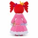 Optimistic Princess With Red Hair and Big Red Nose Mascot Costume Optimistic Princess With Red Hair and Big Red Nose Mascot Costume