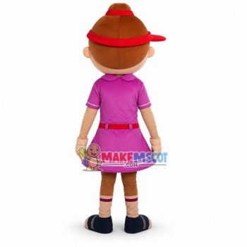 Beautiful Tennis Girl In Uniform Mascot Costume Beautiful Tennis Girl In Uniform Mascot Costume