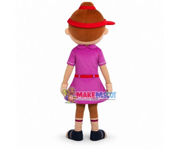 Beautiful Tennis Girl In Uniform Mascot Costume Beautiful Tennis Girl In Uniform Mascot Costume