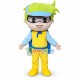 Superhero Yellow Hair Boy Mascot Costume Superhero Yellow Hair Boy Mascot Costume