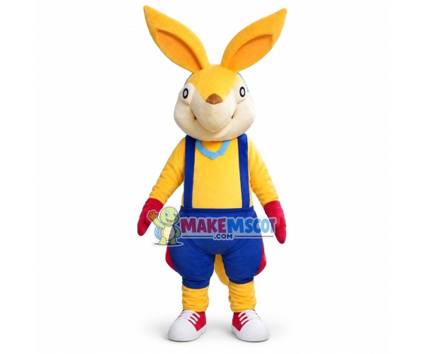 Adult Cartoon Yellow Kangaroo Mascot Costume Adult Cartoon Yellow Kangaroo Mascot Costume