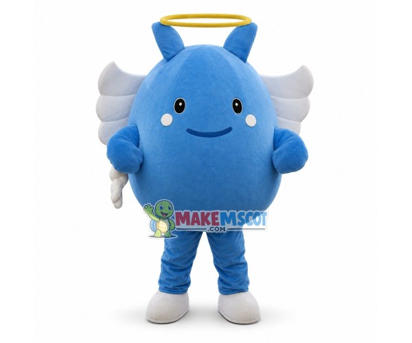 Blue Angle Cartoon Mascot Costume Blue Angle Cartoon Mascot Costume