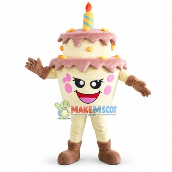 Lightweight Cartoon Double Birthday Cake Mascot Costume Lightweight Cartoon Double Birthday Cake Mascot Costume